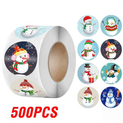 100-500Pcs Merry Christmas Stickers Xmas Envelope Seal Stickers for Christmas Decoration, Wedding Party, Holiday Gift Package (ONLINE ORDER ONLY)