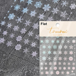 Hot Stamping Romantic White Gold Snowflakes Hexagon Winter 3D Self Adhesive Nail Art Stickers Shiny Rhinestone Manicure Decals (Online Order Only)