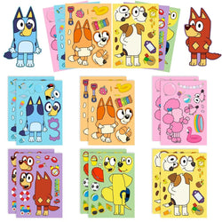 Bluey Cartoon Dog Puzzle Stickers Kids DIY Educational Toy Gift (Online Order Only)