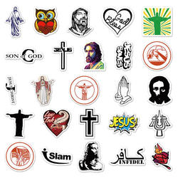 10/30/50pcs Christians Religion Jesus Graffiti Stickers Cartoon Decals Laptop Notebook Scrapbook Wall Decoration Sticker Kid Toy (Online Order Only)