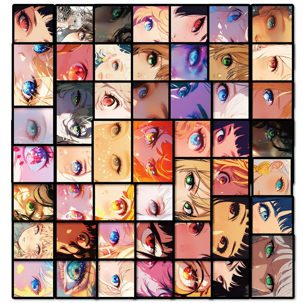10/30/50PCS ACGN Cartoon Stickers Girl Eye Anime Sticker Diary Scrapbook Luggage Laptop Bike Guitar Skateboard Decals Kids Toy (ONLINE ORDER ONLY)