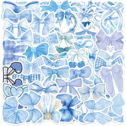 Blue Bowknot Stickers - 10/30/50pcs Cute Decals for Scrapbook, Phone, Laptop, Bike, Kids Gifts (ONLINE ORDER ONLY)