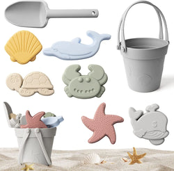 Silicone Beach Toys with Bucket, Shovel and Molds (ONLINE ORDER ONLY)