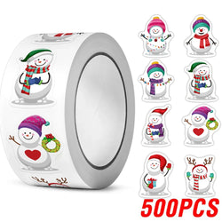100-500pcs Heterotypic Christmas Snowmans Stickers DlY Gift Holiday Christmas Party Decoration Labels Stationery Stickers (ONLINE ORDER ONLY)
