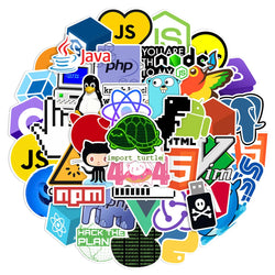 10/30/50PCS Cool Programming Stickers Internet Java php Docker Geek Html Bitcoin Vinyl Decals Laptop Phone DIY Toy Sticker (Online Order Only)