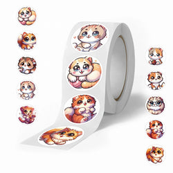 500pcs/roll Kids Stationery Stickers Birthday Party Back ground Fruits Balloon Happy Banner Refrigerator Vegetable Stickers Toys (ONLINE ORDER ONLY)
