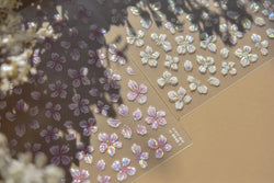 Vigour Crystal Flower Peach Blossom Garden Springtime Petal Self Adhesive Nail Art Stickers Chic Jelly Rhinestone Manicure Decal (ONLINE ORDER ONLY)