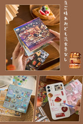30 Pages Cute Retro Food Die-cut Sticker Book Y2K Sticker Journal Handbook Scrapbooking Kawaii Decoration Sticker Kids Gift (ONLINE ORDER ONLY)