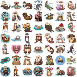 10/30/50PCS Kawaii Otter PVC Sticker Aesthetic Korean Decoration Scrapbooking Stationery DIY Hand Accounting Supplies for Kids (ONLINE ORDER ONLY)