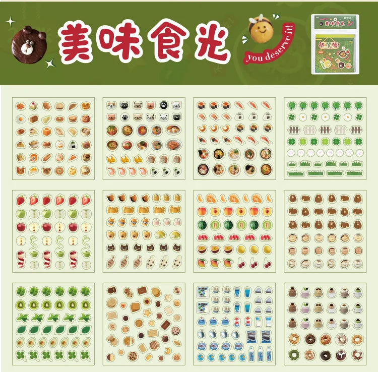 24piece/book Vitality Party Series Cut Film Sticker Book Y2K Journal Handbook Scrapbooking Kawaii Decoration Sticker Gift (ONLINE ORDER ONLY)