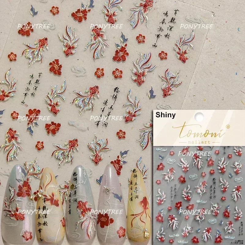 Beach Colourful Conch Dolphin Shell Starfish Jellyfish Star Summer Sea Wave Vacation Mode Water Bubble Nail Art Stickers Decals (Online Order Only)