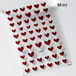 Colored Crystal Star Love Heart Shiny Silver Hollowed Smudging Rainbow Flower Jelly Embossed Nail Art Stickers Manicure Decals (ONLINE ORDER ONLY)