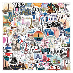 Love in Paris Stickers Aesthetic Cartoon Decals DIY Scrapbook Laptop Luggage Bike Graffiti (Online Order Only)