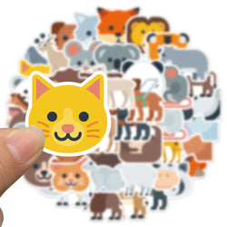 10/52Pcs Cute Cartoon Animal Stickers Motorcycle Luggage Guitar Skateboard Cool Graffiti Sticker for Kid Decal Toys Gift (ONLINE ORDER ONLY)