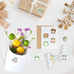 500pcs Cartoon Frog Sticker Kids Reward Sticker Toys Gift Decoration Label Teacher Encouragement Student Stationery Stickers (ONLINE ORDER ONLY)