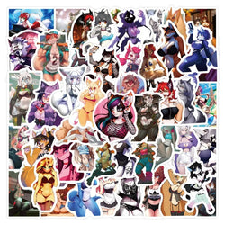 60pcs Sexy Furry Stickers for Laptop, Phone, Car, Scooter, Water Bottle, Suitcase, Stationery, Refrigerator (ONLINE ORDER ONLY)