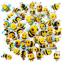 10/30/50PCS Cartoon Little Bee PVC Sticker Aesthetic Children's Laptop Decoration Scrapbooking Stationery School Supplies (ONLINE ORDER ONLY)