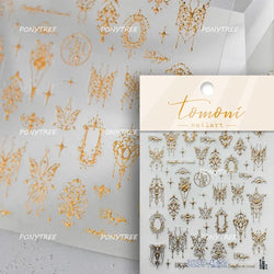 Colorful Geometric Gem Wing Love Heart Bowknot Moon Star Figure Totem Line Retro Self Adhesive Nail Art Stickers Manicure Decals (ONLINE ORDER ONLY)