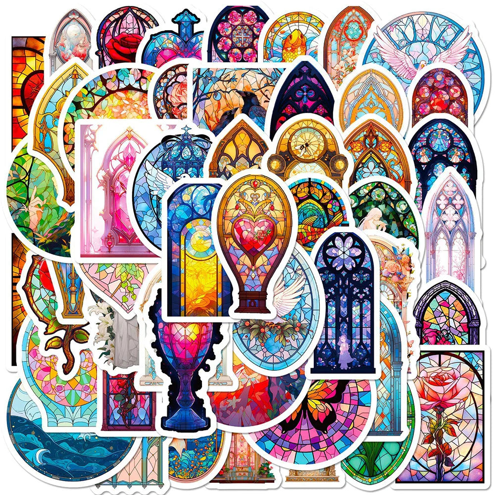 Baroque Cartoon Stickers: 10/30/50pcs for Laptop, Bike, Car Decoration (Online Order Only)