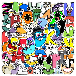 50pcs Alphabet Lore Stickers for Luggage, Water Bottles, Phones, Laptops, Cars, Scooters, and More (Online Order Only)