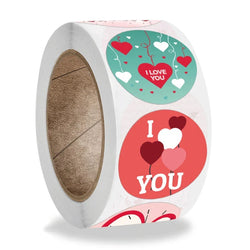 Valentine's Day I Love You Stickers - 100-500 Pcs Romantic Wedding Engagement Sealing Labels (ONLINE ORDER ONLY)