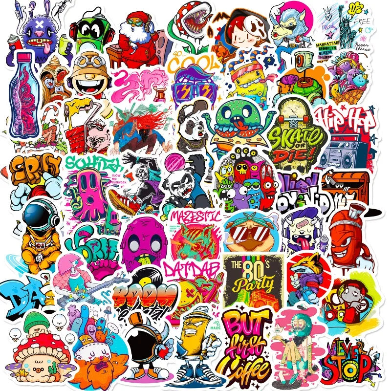 Aesthetic Graffiti Art Stickers for Laptop Phone Skateboard Car Bottle Scrapbooking (10/25/50pcs) (ONLINE ORDER ONLY)
