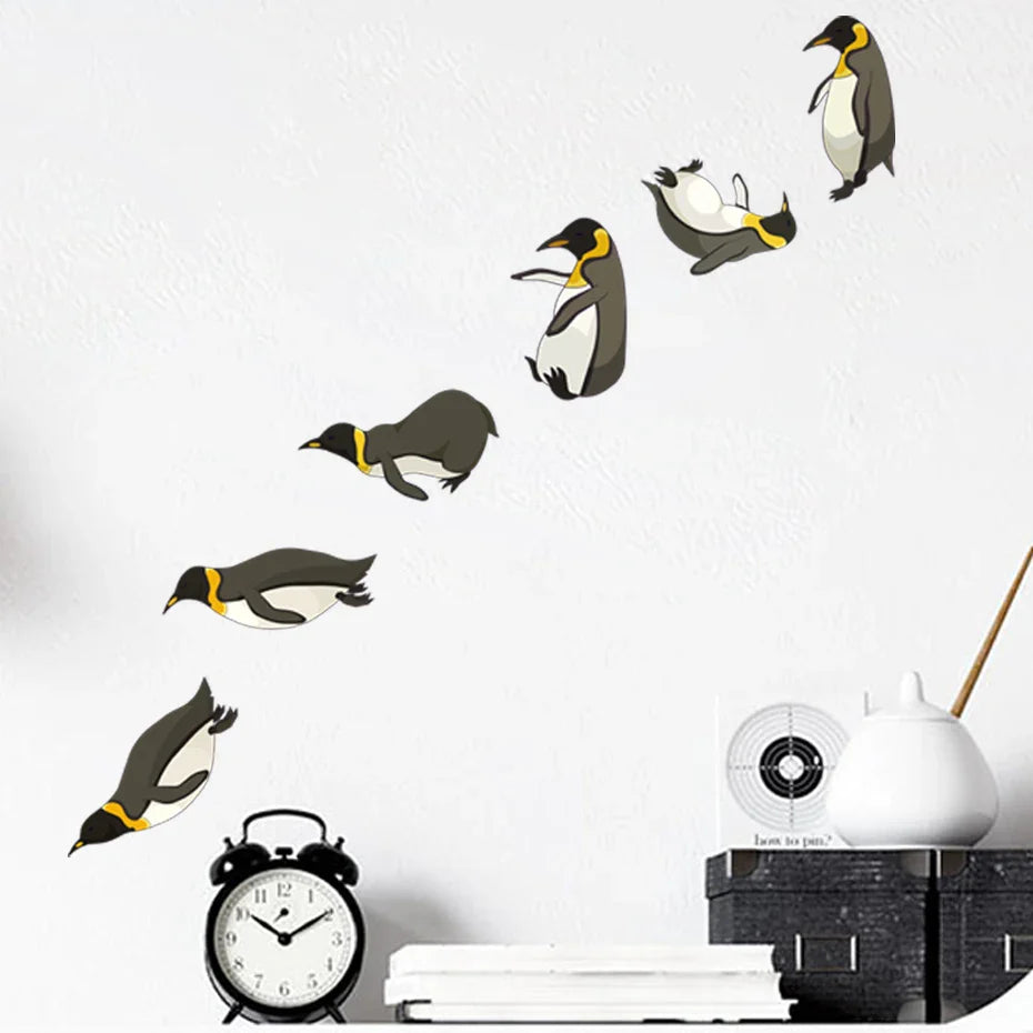 Watercolor Penguin Wall Sticker Nursery Decals Kids Room Decor (ONLINE ORDER ONLY)
