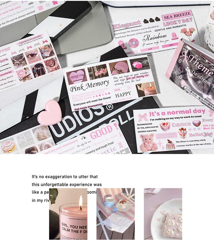 30piece/book Korean Ins Daydream Valley Series Cut Film Sticker Journal Phone Case DIY Scrapbooking Kawaii Decoration Stickers (ONLINE ORDER ONLY)