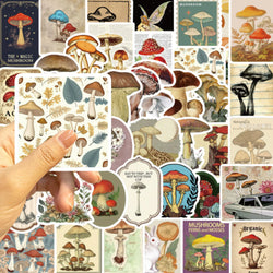 10/30/50PCS Mushroom Graffiti Stickers Retro Style Graffiti Decals Cartoon stickers Toy DIY Scrapbook Luggage Guitar Car Bike (ONLINE ORDER ONLY)