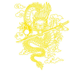 Japane Anime Detachment Car Sticker For Katana And Black Dragon Decoration Movement Style Die Cutting Waterproof PVC Vinyl Decal (ONLINE ORDER ONLY)