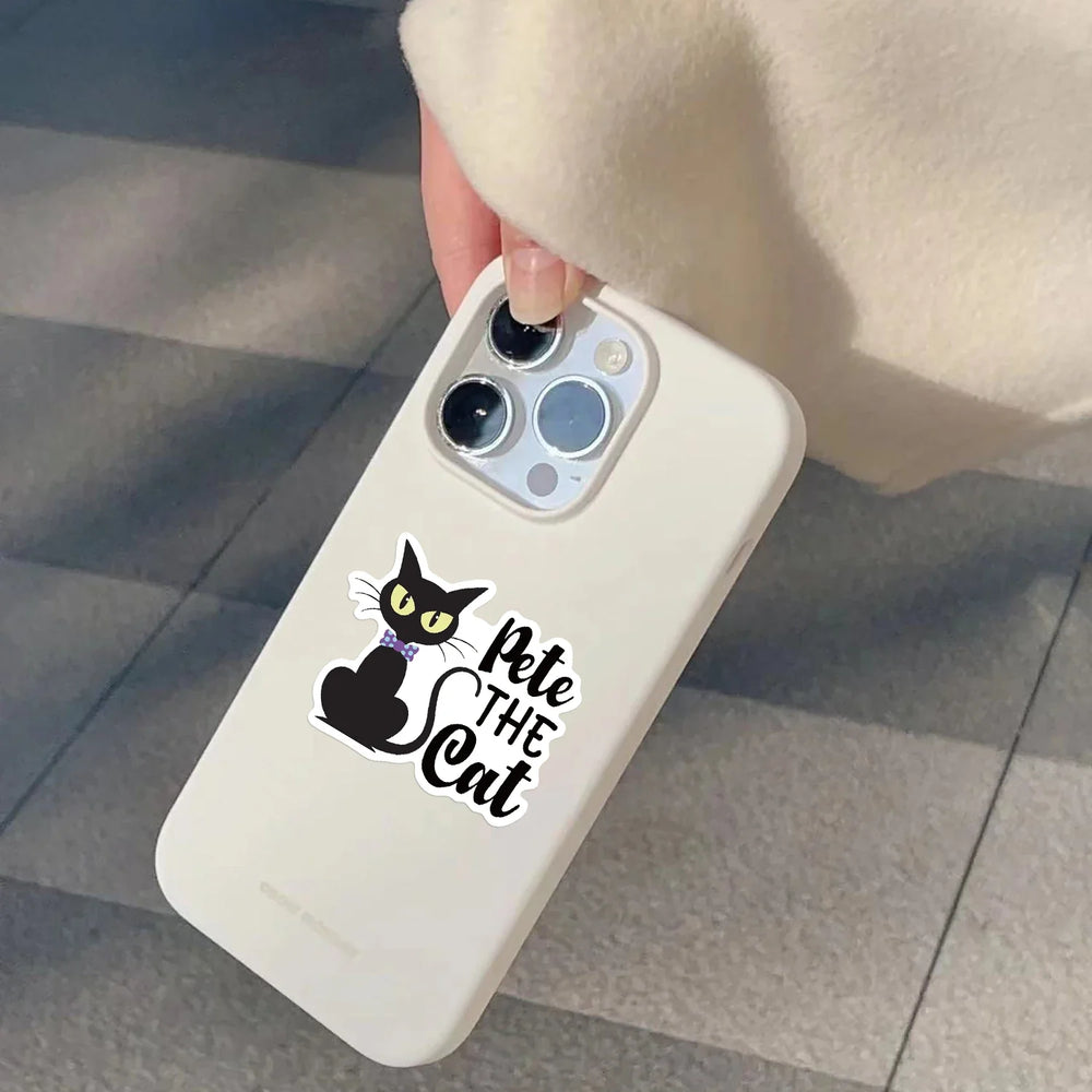 50PCS Kawaii Cute Pete The Cat Sticker Funny Cartoon Stickers For Decorative Scrapbook DIY Child Phone Stationery Supply for Kid (ONLINE ORDER ONLY)