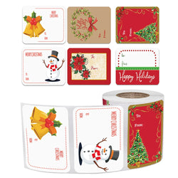 50-250Pcs Christmas Snowman Adhesive Labels Stickers Decoration Paper Scrapbooking Seal Thank You Stickers Stationery Supplies (Online Order Only)