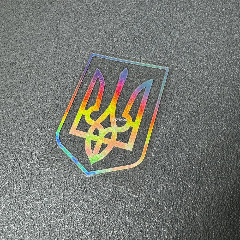 Car Stickers for Ukrainian Tryzub Trident Ukraine Decal Motor Body Helmet Applique Auto Window Body Decals Vinyl (ONLINE ORDER ONLY)