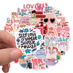 10/30/50PCS Inspirational Self Love Graffiti Stickers Decal for Kid Toy Aldult Gift DIY Laptop Motorcycle Car Meaningful Sticker (Online Order Only)
