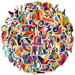 50pcs Colorful Cartoon Aesthetic Animals Waterproof Graffiti Stickers For Laptop Water Bottle Luggage Notebook Vinyl Decals (ONLINE ORDER ONLY)