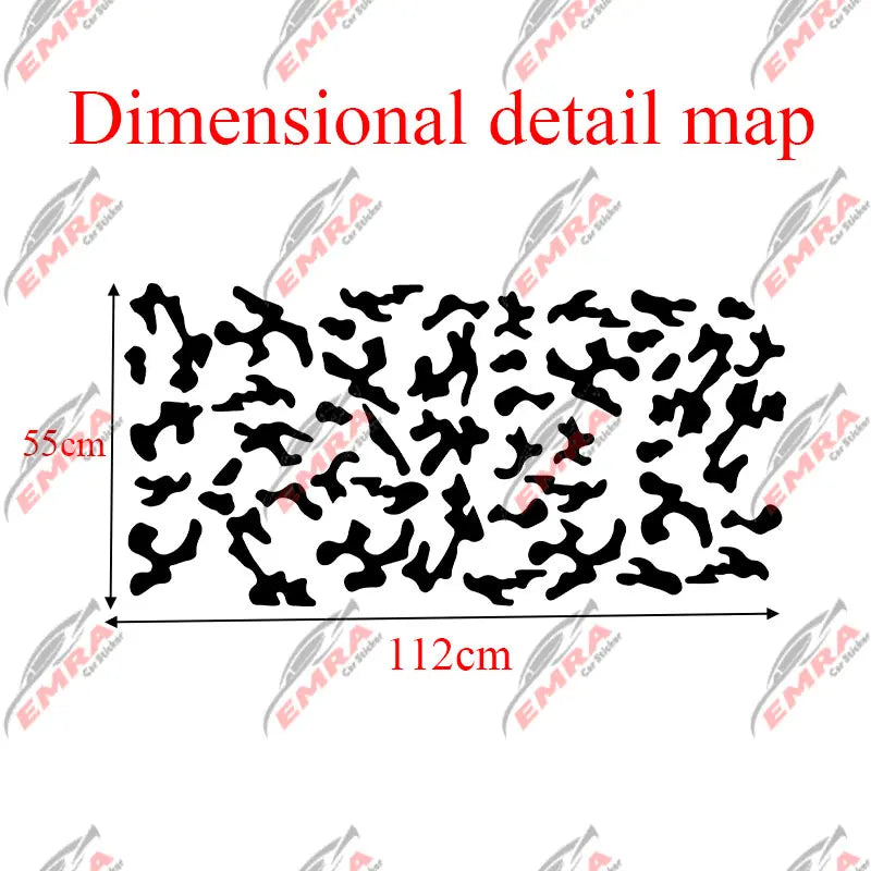 Leopard Print For Car Stickers External Accessories Window Decoration Side Camouflage Stickers StyleDie Cutting Vinyl Decals (ONLINE ORDER ONLY)