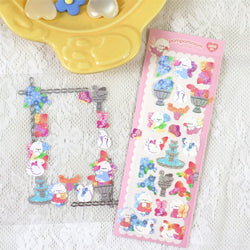 Cute Flower Animals Laser Sticker Korean INS Hand Account DIY Album Decoration Scrapbooking Stickers Kawaii Stationery (Online Order Only)