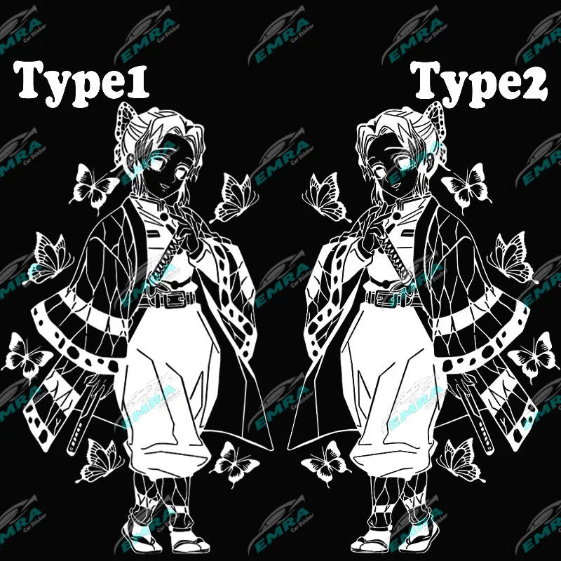 Anime Stickers Ghost Squad Girl For Car Sticker Decoration Door Hood Die Cutting Cartoon External Accessories Vinyl Decals (ONLINE ORDER ONLY)