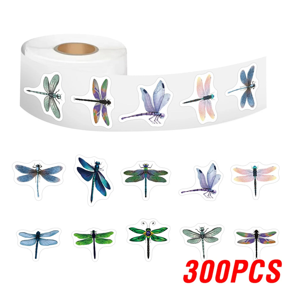 100-500pcs Beautiful Dragonfly Stickers for Notebook Stationery Scrapbook Sticker Aesthetic Scrapbook Material Craft Supplies (Online Order Only)