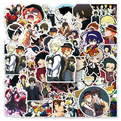 50PCS Bungo Stray Dogs Anime Stickers for Laptop, Phone, Suitcase, Water Bottle, Car, Scooter, Stationery (Online Order Only)