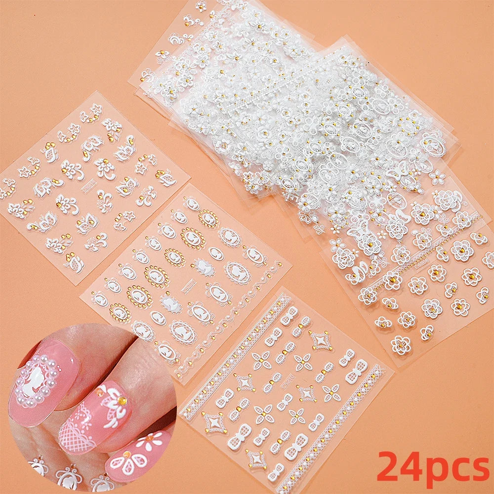 30pcs 3D Daisy Design Nail Art Sticker Set Acrylic Sanding Colorful Floral Decals Self-Adhesive Nail Art Supplies DIY Manicure * (ONLINE ORDER ONLY)