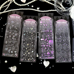1pcs Hot Silver Laser Stereo Sticker Bright Stars Decorative Adhesive Sticker For Scrapbooking Diary Album Journal DIY Idol Card (Online Order Only)