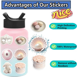 50pcs Cute Pink Ballet Girls Stickers Ins Style Decals DIY Decoration For Laptop Notebook Suitcase Laptop Phone Toys Gift (Online Order Only)