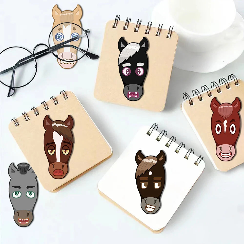 8/16/32pcs Cartoon Pony Head Make A Face Puzzle Stickers Kids Funny Animals Sticker DIY Children Jigsaw Education Toys (ONLINE ORDER ONLY)