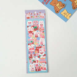 5Pcs Korean ins Cute Dog Rabbit Decorative Stickers Hand Account Idol Card DIY Material Scrapbooking Sticker Kawaii Stationery (ONLINE ORDER ONLY)