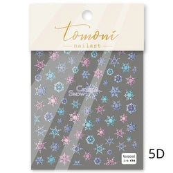 Bronzing Jelly Laser Snowflake Christmas Hot 5D Soft Embossed Relief Self Adhesive Nail Art Decoration Sticker 3D Manicure Decal (ONLINE ORDER ONLY)