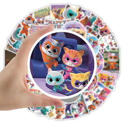 10/30/50PCS Super Kitties Stickers Cute Cartoon Sticker Kids Toy DIY Luggage Laptop Phone Guitar Car Bike Skateboard Decals Gift (ONLINE ORDER ONLY)