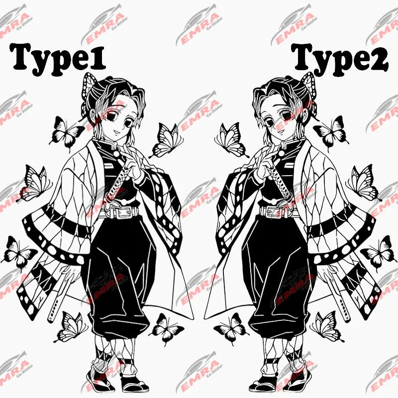 Anime Stickers Ghost Squad Girl For Car Sticker Decoration Door Hood Die Cutting Cartoon External Accessories Vinyl Decals (ONLINE ORDER ONLY)