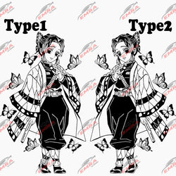 Anime Stickers Ghost Squad Girl For Car Sticker Decoration Door Hood Die Cutting Cartoon External Accessories Vinyl Decals (ONLINE ORDER ONLY)
