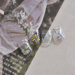 Colourful Daisy Cosmos Hot Stamping Petal Delicate and Pretty Plant Self Adhesive Nail Art Decoration Stickers Manicure Decals (ONLINE ORDER ONLY)